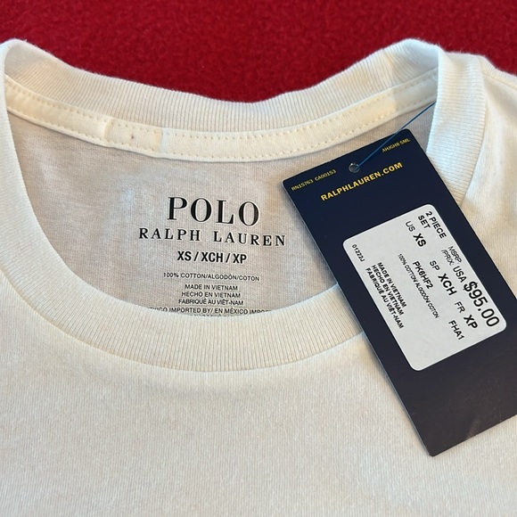 🎉Host Pick🎉Polo Ralph Lauren Mens 2-pc Set Navy Bottom/Cream Top Loungewear XS - Picture 11 of 16